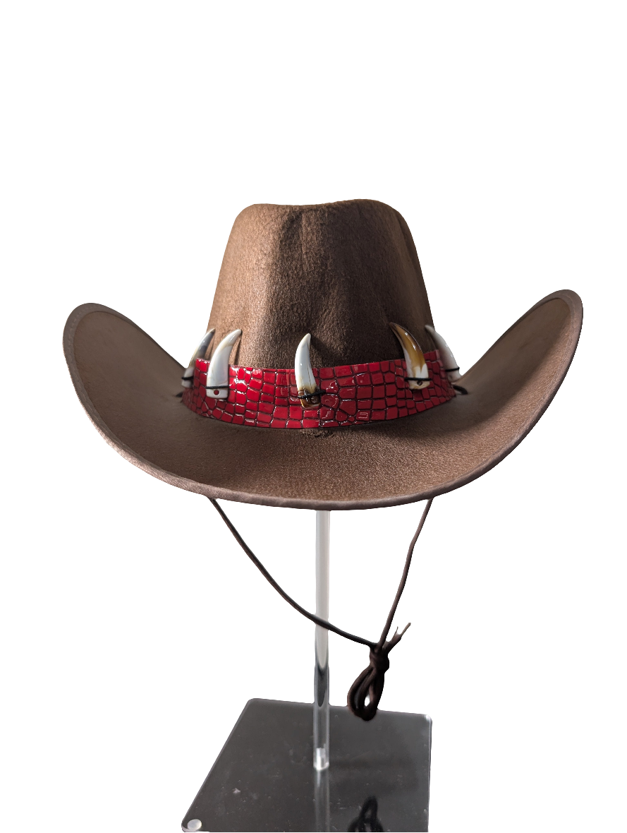 Brown cowboy hat fancy dress crocodile Dundee festival rodeo western party stag hen