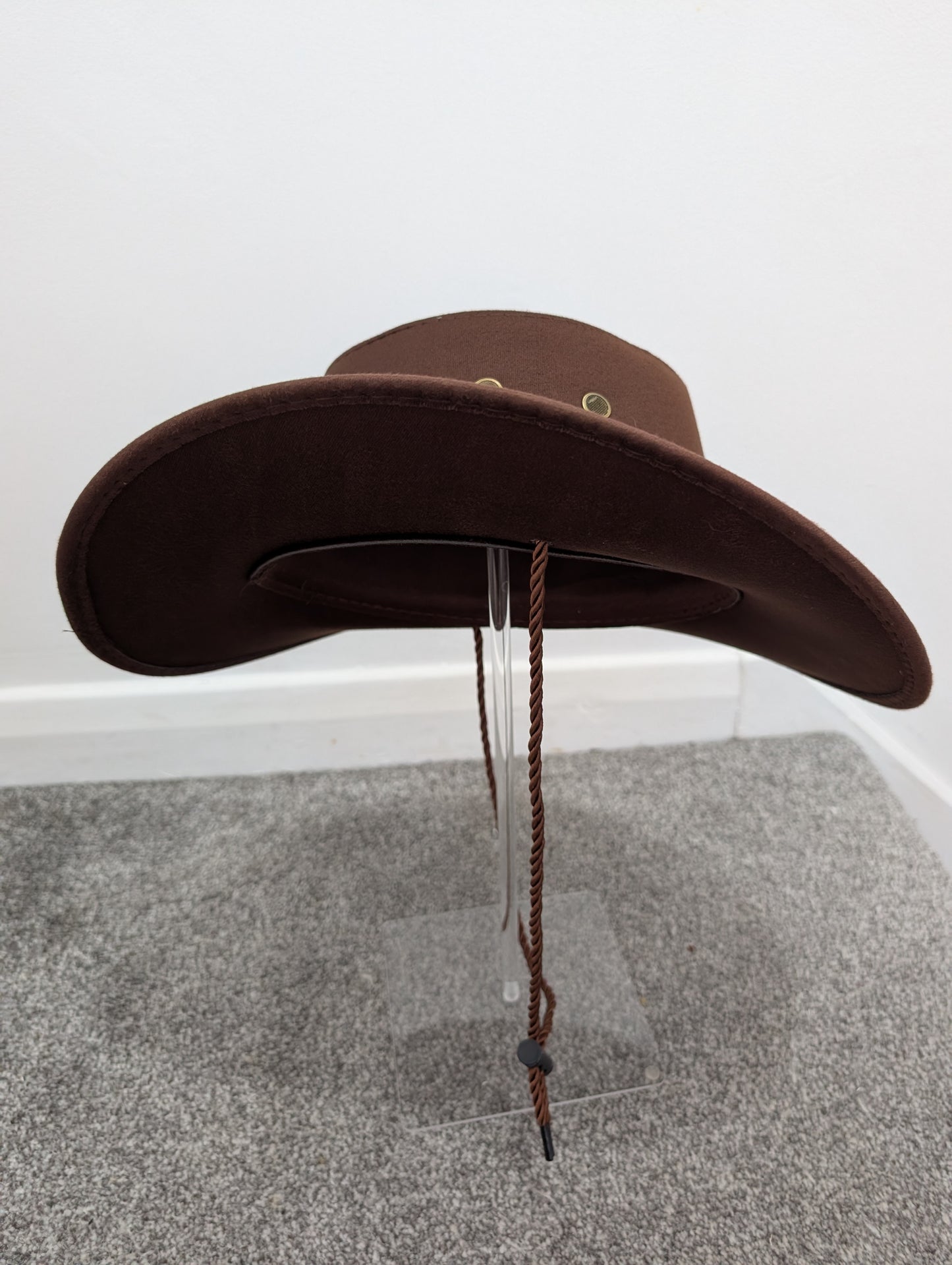 dark brown cowboy hat mens unisex fancy dress western Texas Indiana Jones stag festival