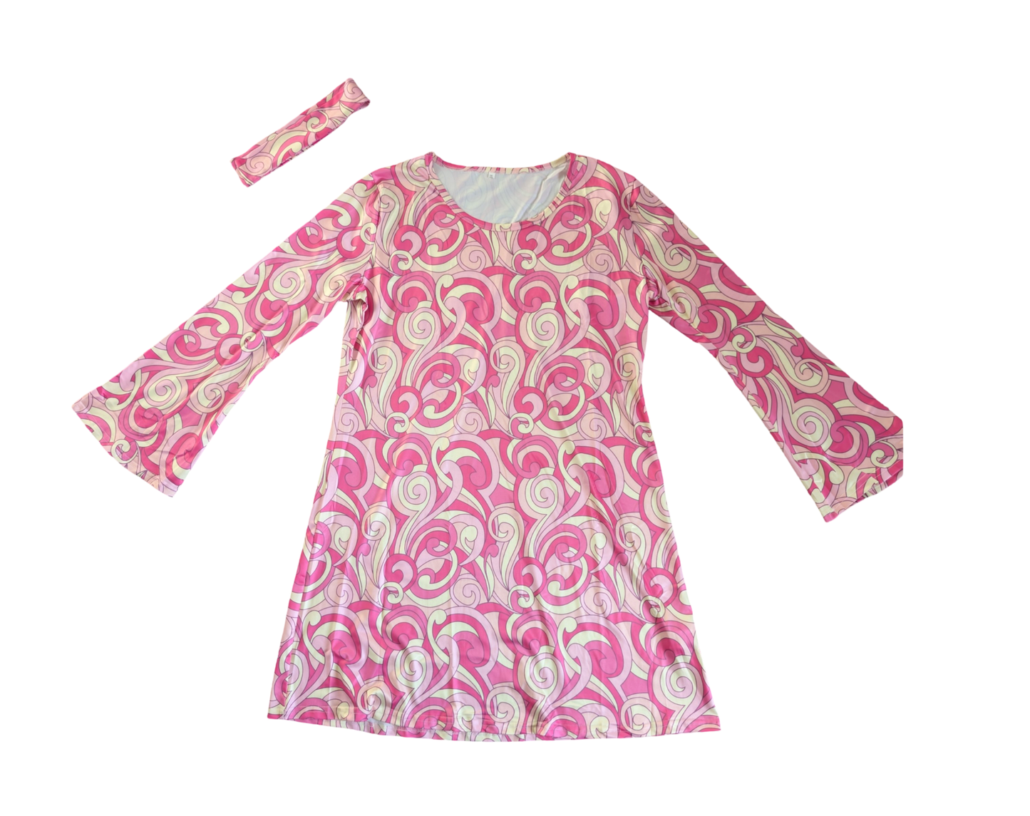 60s 70s Fancy Dress Costume Flower Power hippy hippie retro Gogo