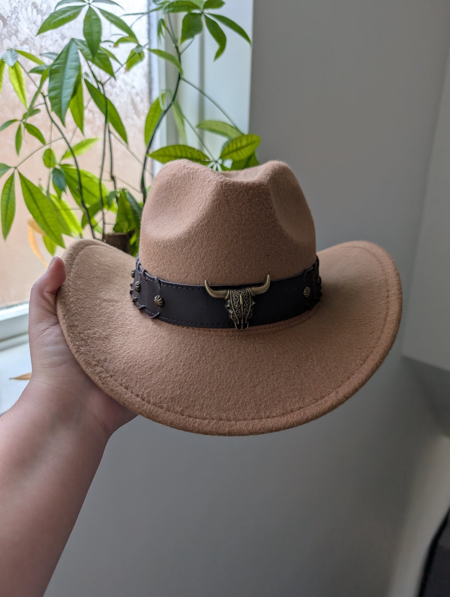 Light brown western fedora hat fancy dress cowboy Indiana festival party western rodeo