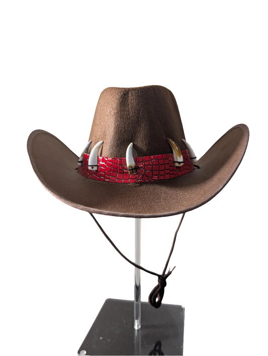Brown cowboy hat fancy dress crocodile Dundee festival rodeo western party stag hen