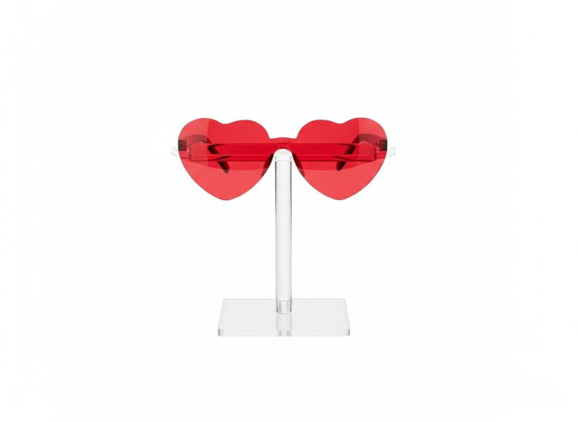 Choose colour: Heart shaped glasses hen do party wedding festival cowboy western