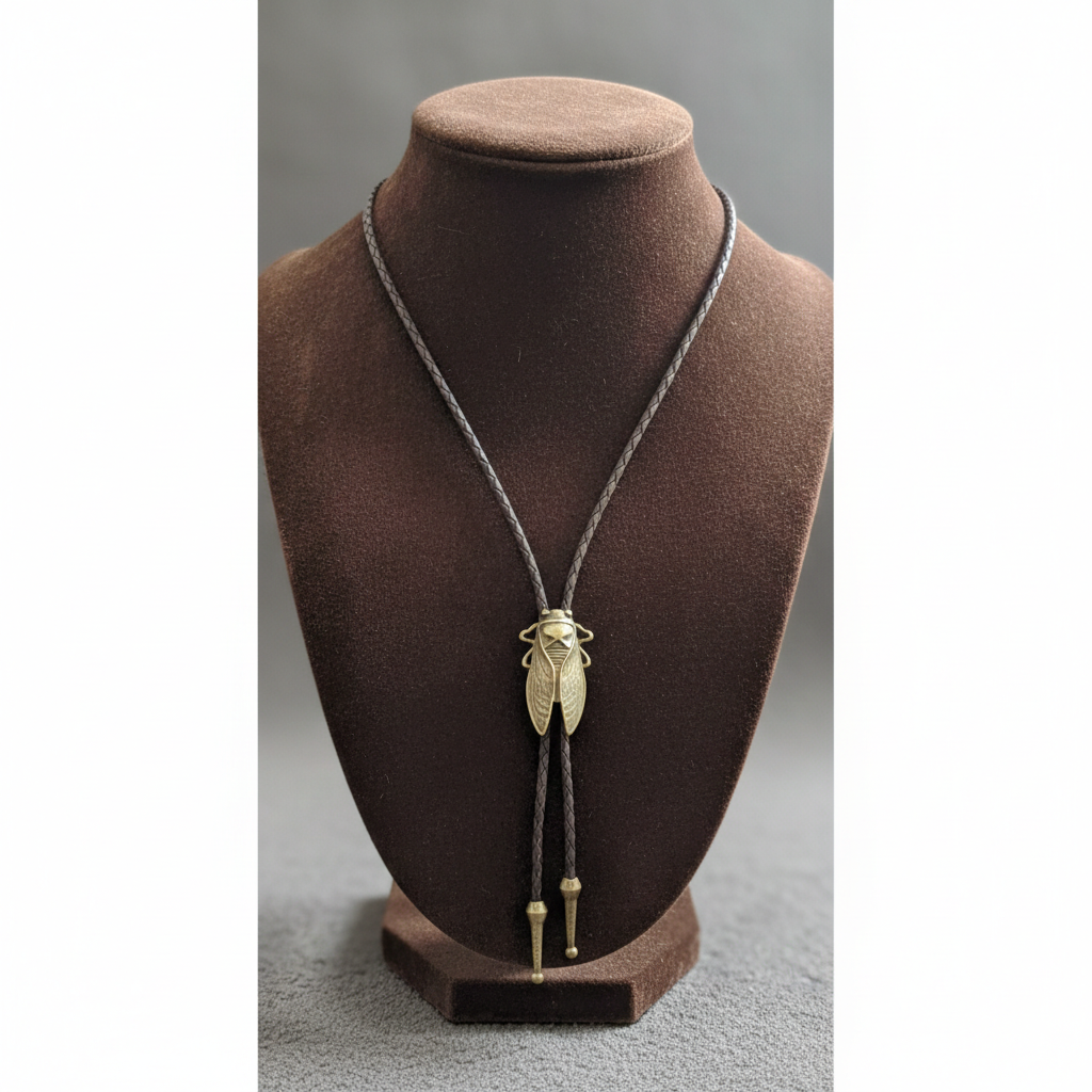 Cowboy brown rope necklace men's ladies unisex accessories western Texas party festival pendant