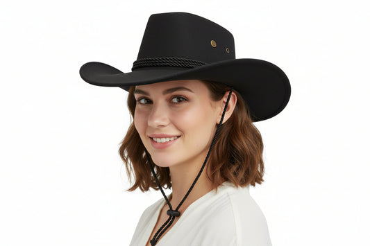 Black cowboy hat fancy dress western rodeo party