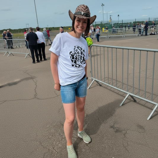 Leopard print cowboy cowgirl fedora hat fancy dress bull rodeo western party hen festival