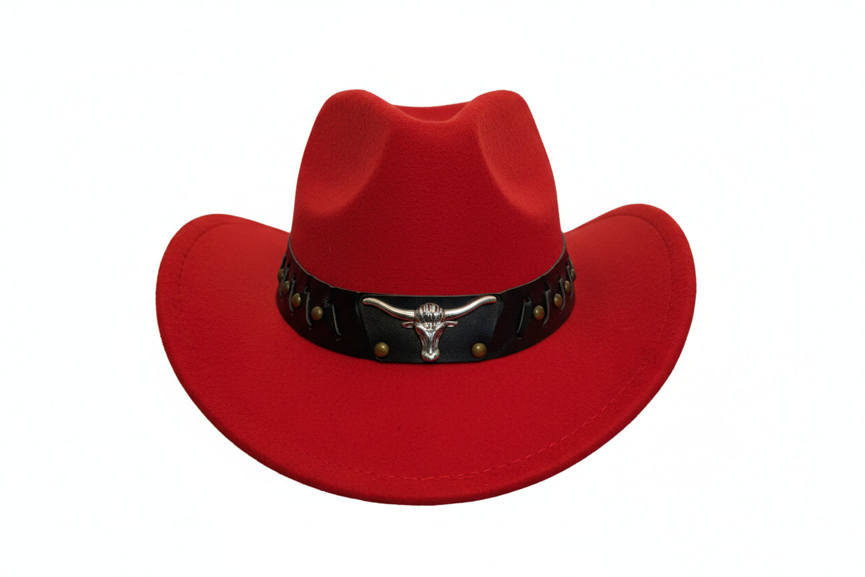 Select from 4 colours. Cowboy cowgirl fedora hat fancy dress bull rodeo festival party western stag hen