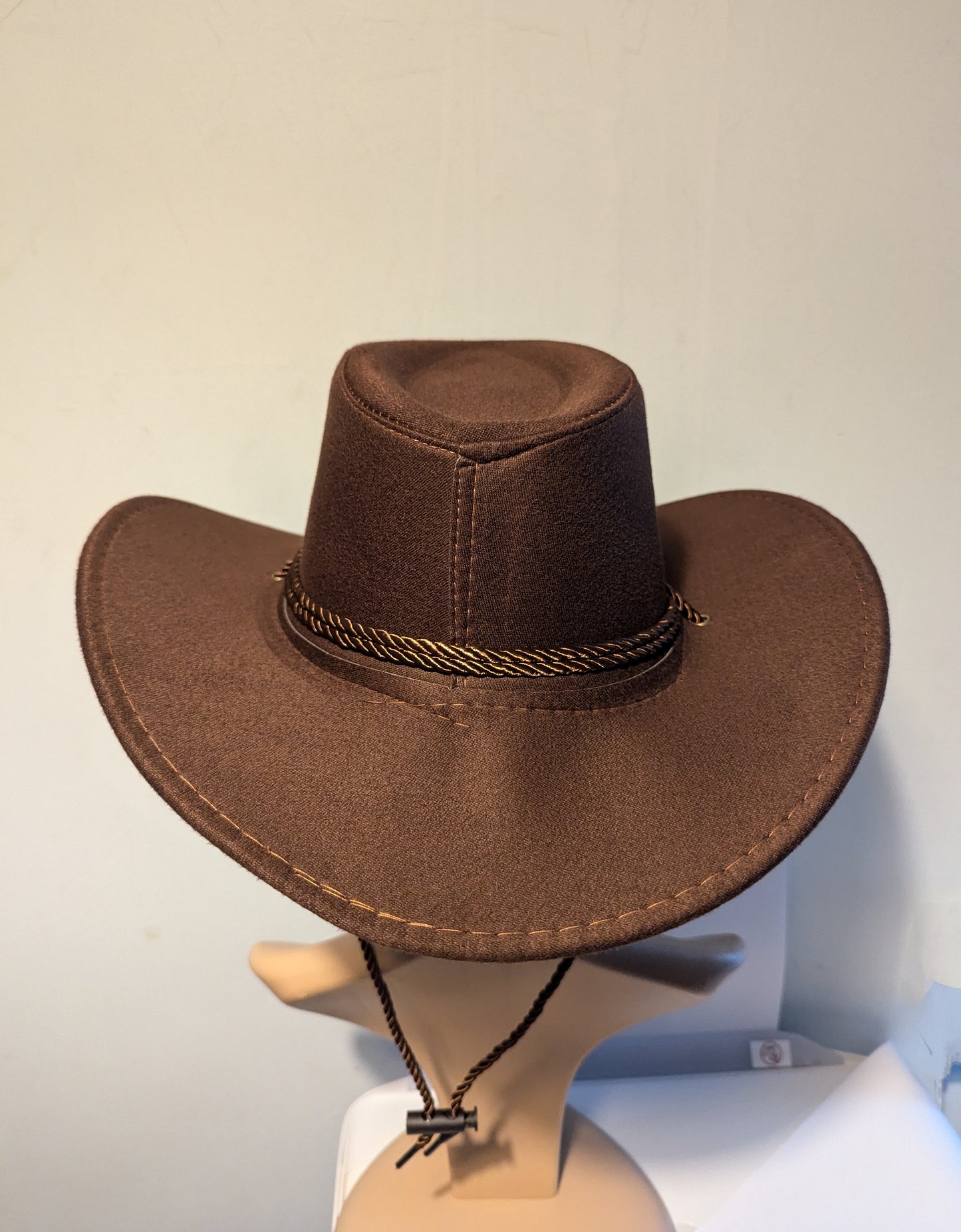 dark brown cowboy hat mens unisex fancy dress western Texas Indiana Jones stag festival