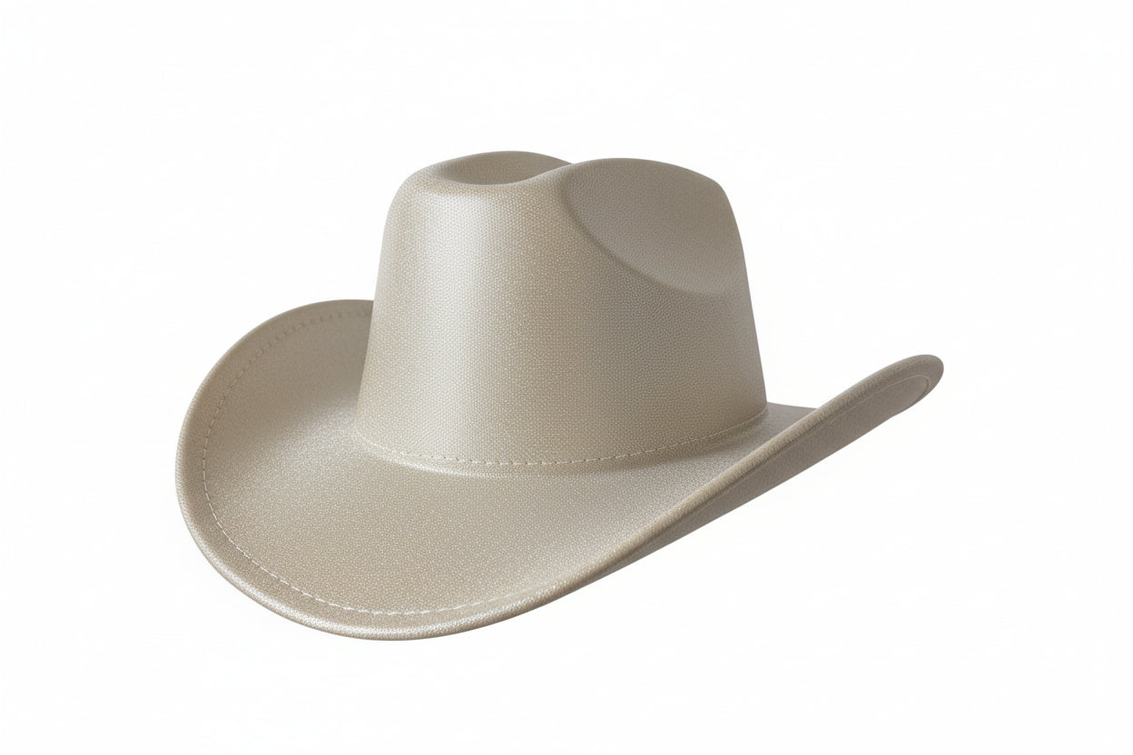 Stunning shiny gold cowboy cowgirl hat fancy dress rodeo western festival party