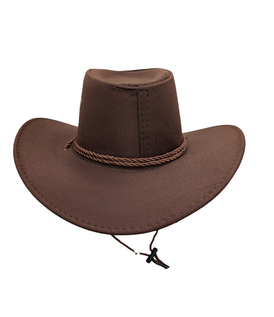 dark brown cowboy hat mens unisex fancy dress western Texas Indiana Jones stag festival